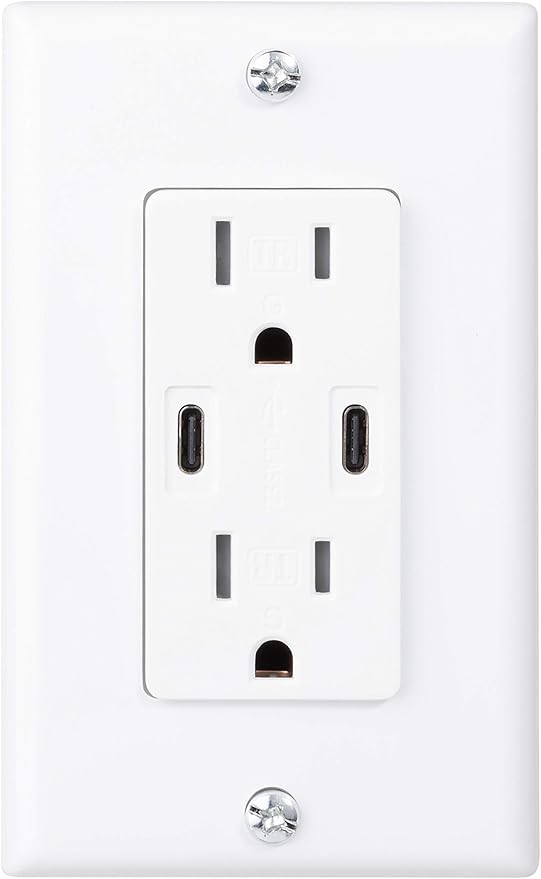 Wall Power Outlet with Dual USB‑A/C